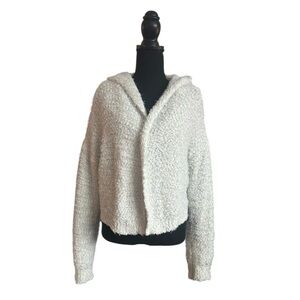 Cozy Cream Wool Hooded Cardigan